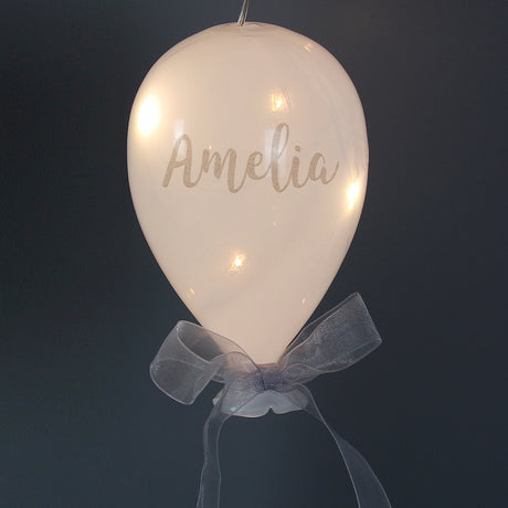 Personalised LED Light Up Glass Balloon - Personalised Memento Company - Junior Bambinos