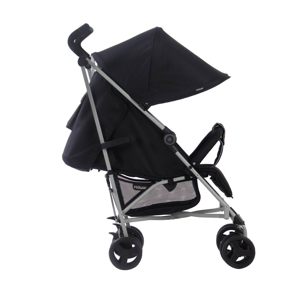 My Babiie Black Stroller - view of shopping Basket
