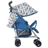 Blue Grey Chevron Lightweight Stroller