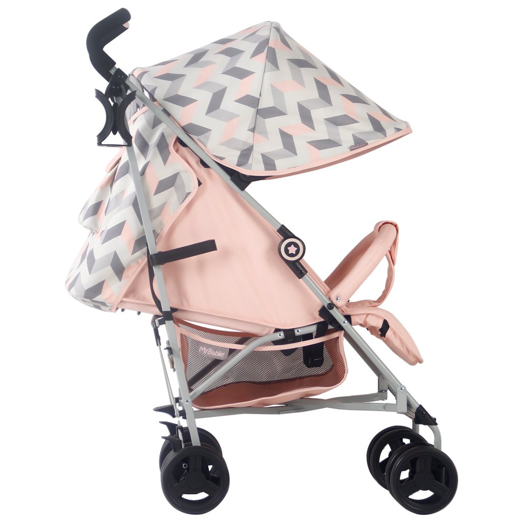 My Babiie Pink and Grey Lightweight Stroller