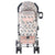 My Babiie Stroller Rear View - Pink and Grey Chevron