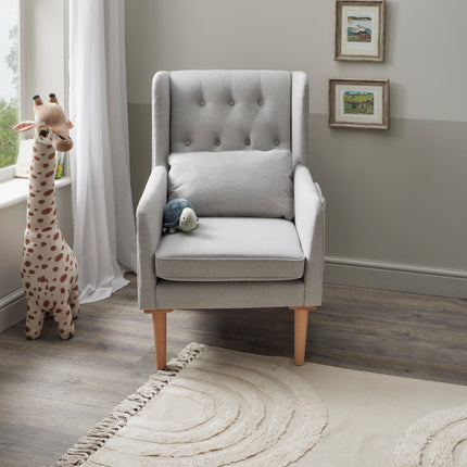 Lux Nursing Chair with Stool - Grey