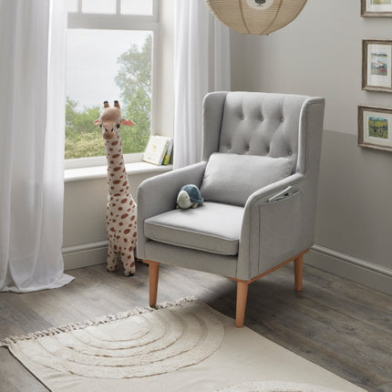 Lux Nursing Chair with Stool - Grey