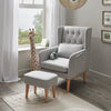 Lux Nursing Chair with Stool - Grey