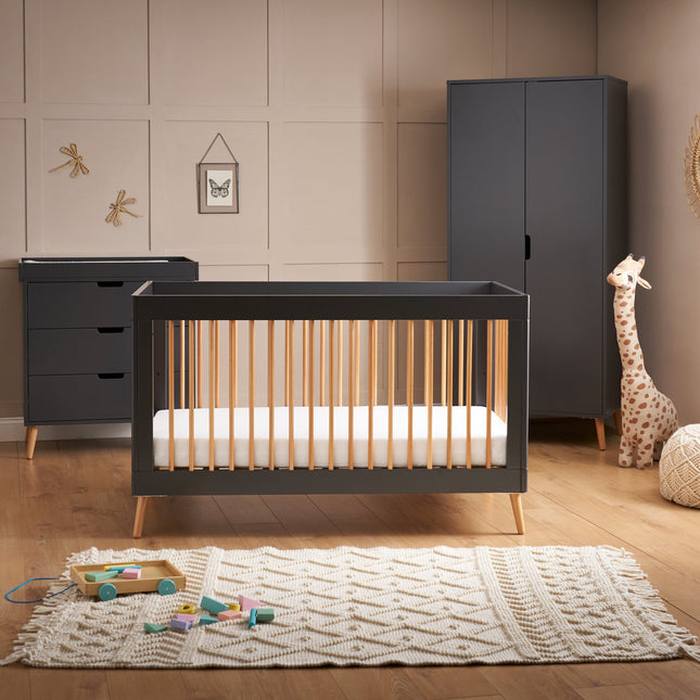 Maya 3 Piece Nursery Furniture Set - Slate & Natural