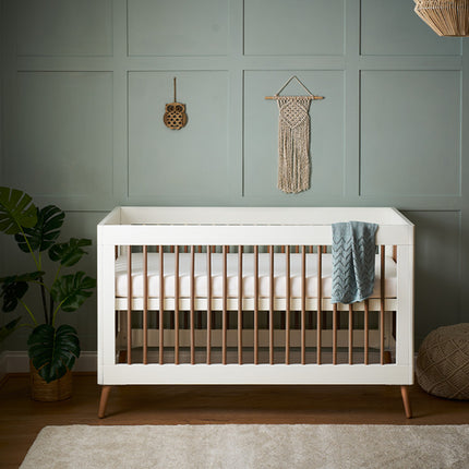 Maya Cot Bed - White & Natural
