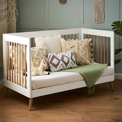 Maya Cot Bed - White & Natural