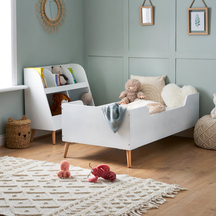 Maya Single Bed - White & Natural