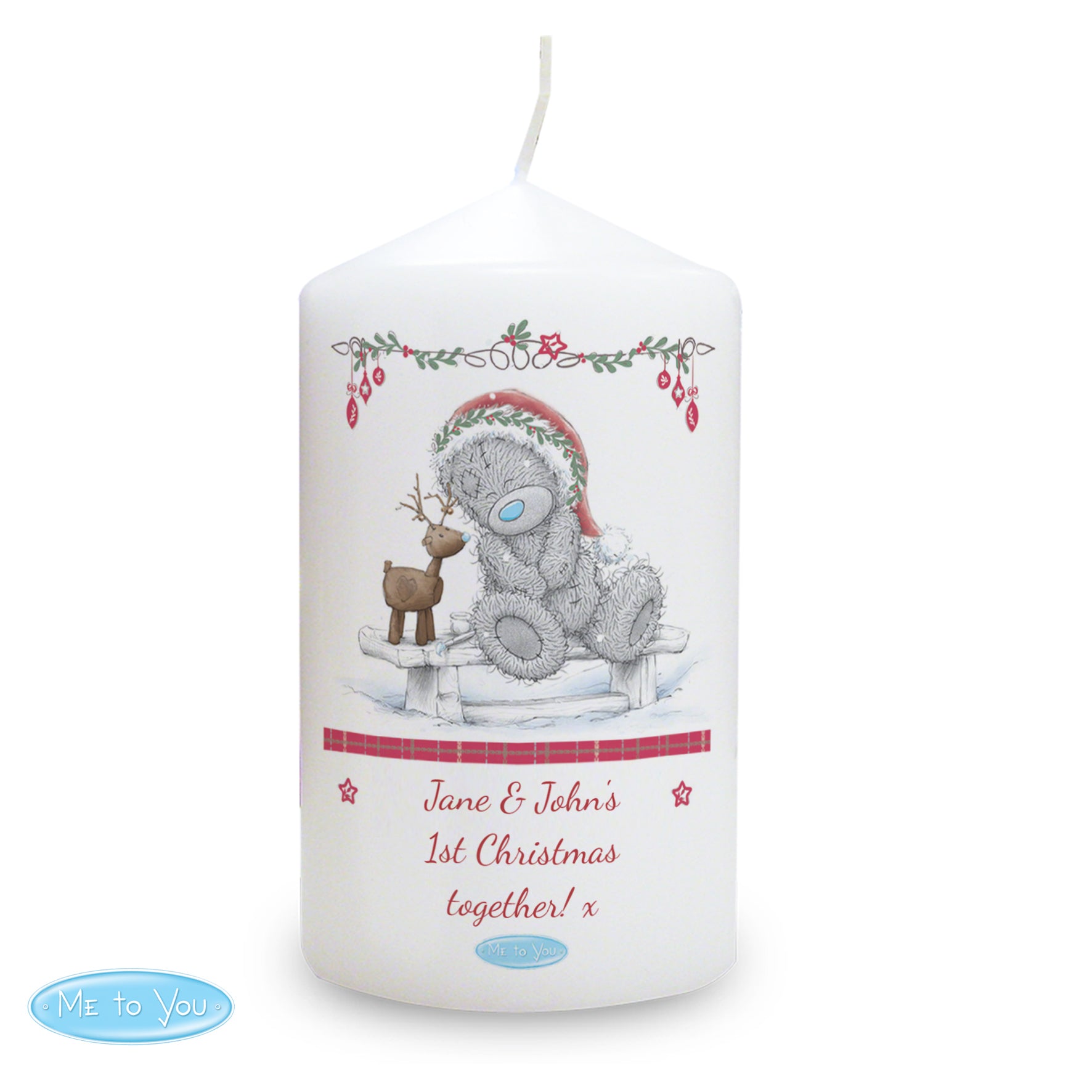 Me to You - Personalised Christmas Reindeer Candle - Personalised Memento Company - Junior Bambinos