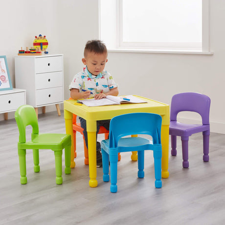 Multi-Coloured Table & 4 Chairs Set - Liberty House Toys - Junior Bambinos