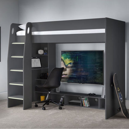 Nebula Gaming High Sleeper Bed - Julian Bowen - Junior Bambinos