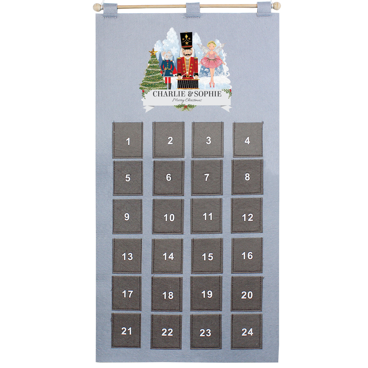 Nutcracker Felt Advent Calendar - Personalised - Personalised Memento Company - Junior Bambinos