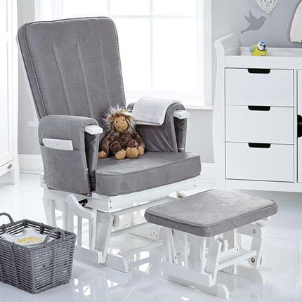 Deluxe Reclining Glider Chair and Stool - Junior Bambinos