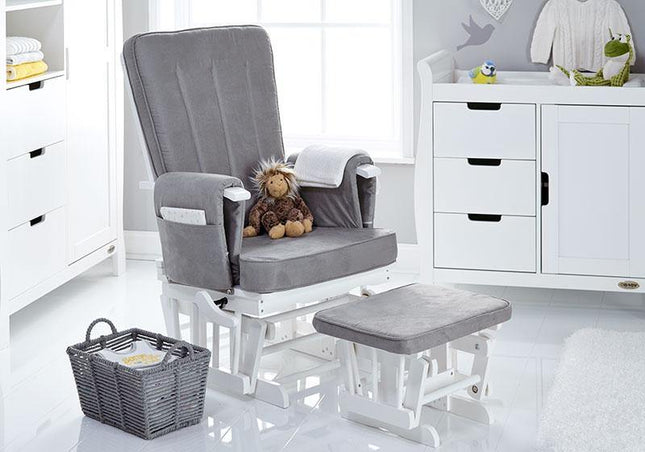 Deluxe Reclining Glider Chair and Stool - Junior Bambinos