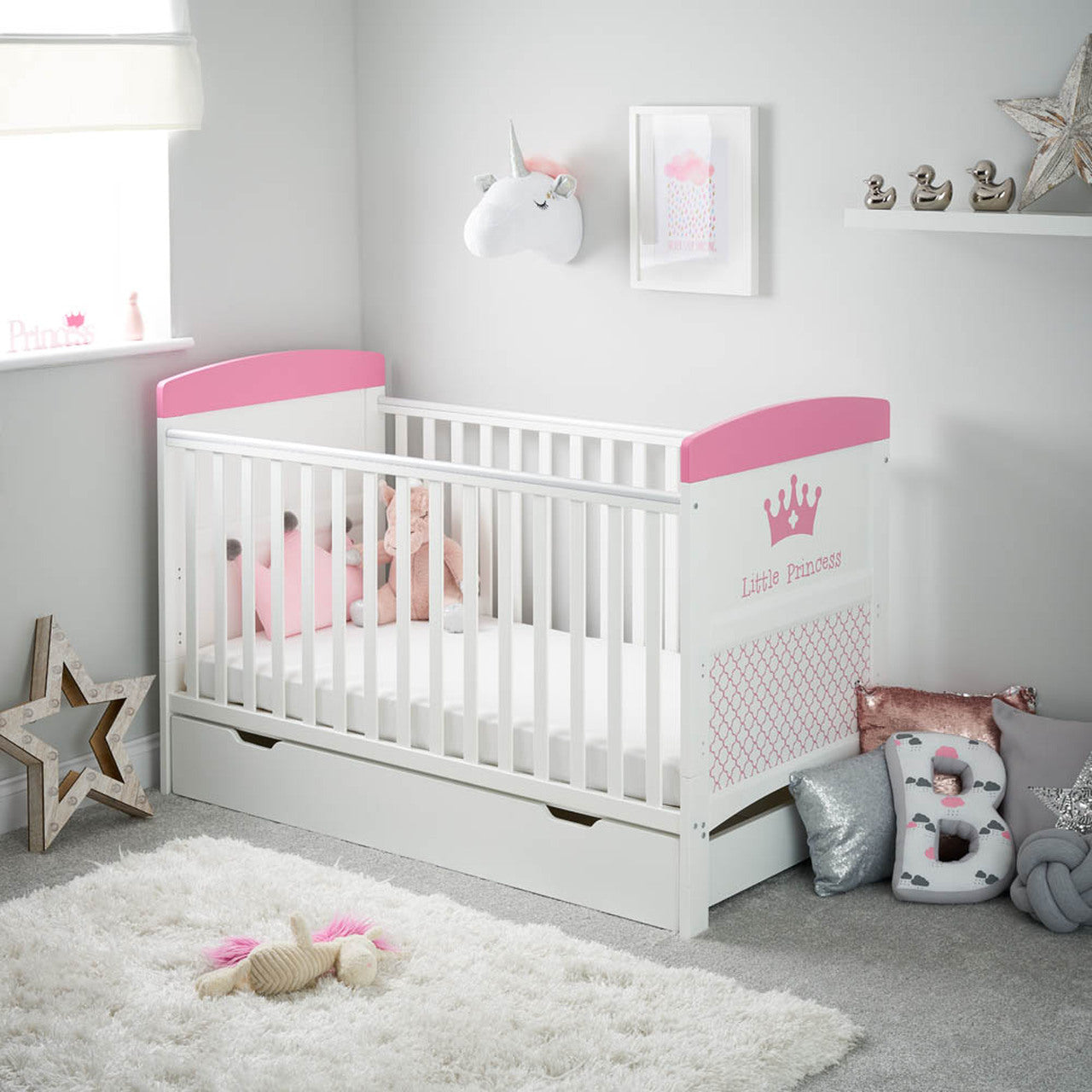Little Princess Cot Bed - White | Obaby – Junior Bambinos