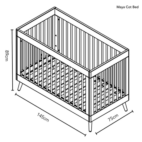 Maya 2 Piece Nursery Furniture Set - Junior Bambinos