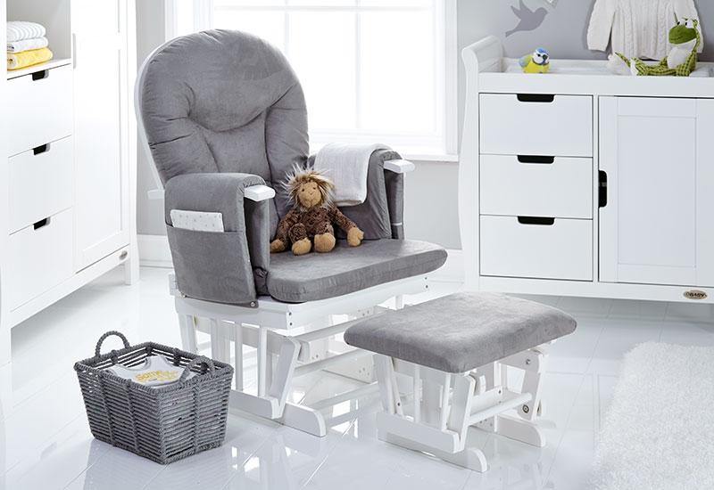 Reclining Glider Chair and Stool - Junior Bambinos