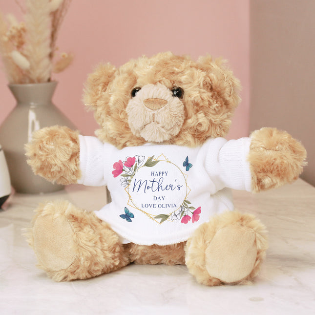 Personalised Teddy Bear - Geometric Design