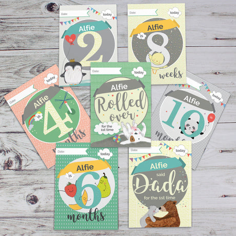 Personalised Baby Milestone Cards - Personalised Memento Company - Junior Bambinos