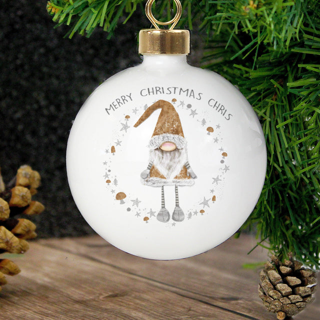 Gonk - Personalised Scandinavian Christmas Gnome Bauble - Junior Bambinos