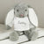 Bunny Rabbit Soft Teddy - Grey Named T Shirt - Personalised