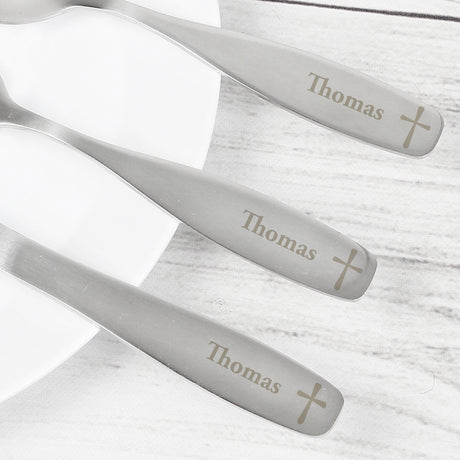 Cross - Personalised 3 Piece Cutlery Set - Personalised Memento Company - Junior Bambinos