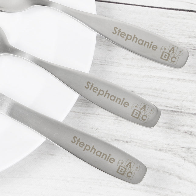 ABC - Personalised 3 Piece Cutlery Set - Junior Bambinos