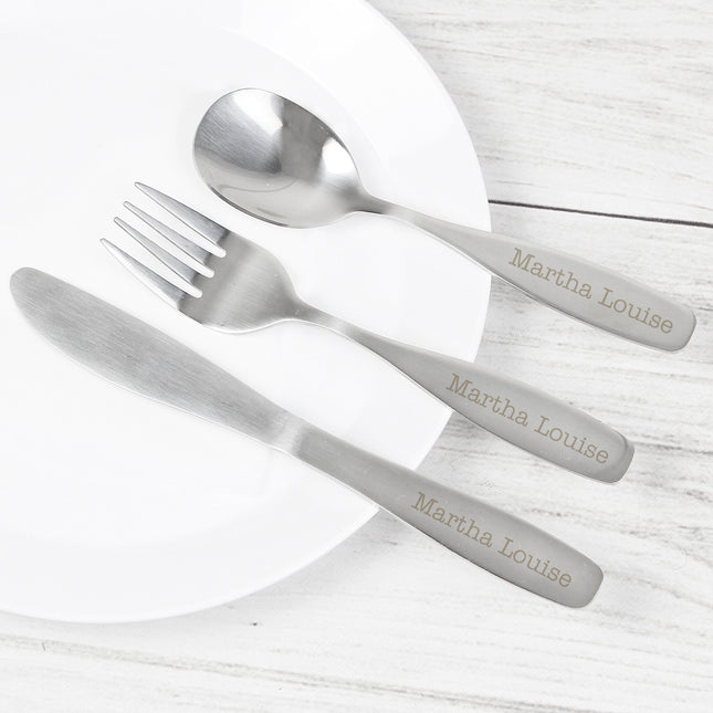 Personalised 3 Piece Cutlery Set - Junior Bambinos