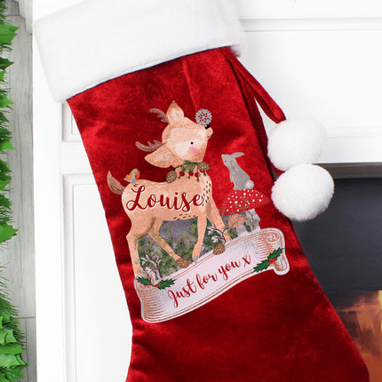 Personalised Christmas Stocking - Festive Fawn - Personalised Memento Company - Junior Bambinos