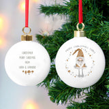 Gonk - Personalised Scandinavian Christmas Gnome Bauble - Personalised Memento Company - Junior Bambinos