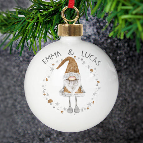 Gonk - Personalised Scandinavian Christmas Gnome Bauble - Personalised Memento Company - Junior Bambinos