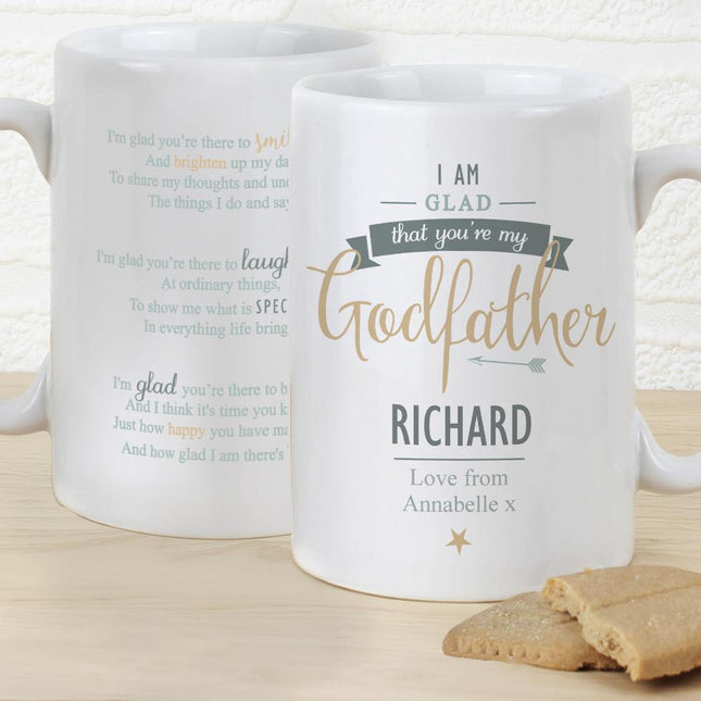 Personalised I'm glad you're my Godfather Mug - Junior Bambinos