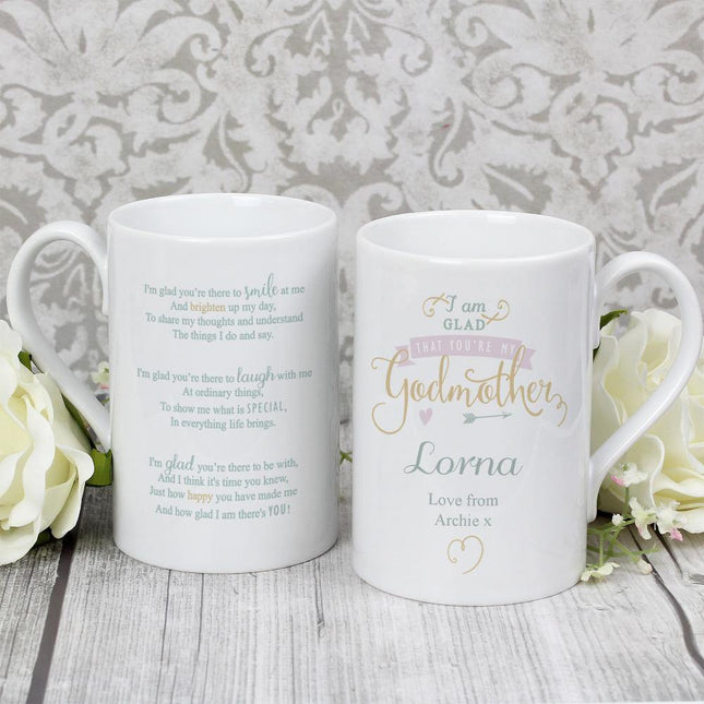 Personalised I'm glad you're my Godmother Mug - Junior Bambinos