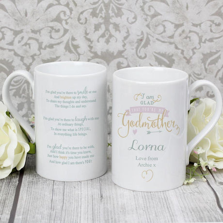 Personalised I'm glad you're my Godmother Mug - Junior Bambinos