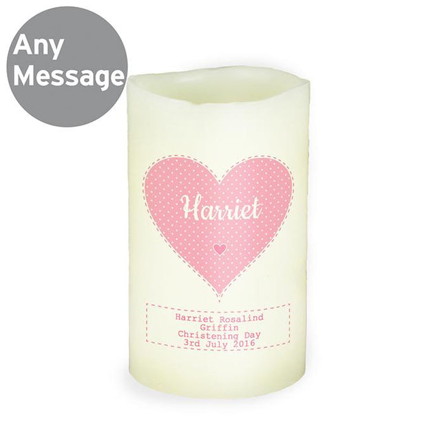 Stitch & Dot - Personalised Baby Girl Nightlight LED Candle - Personalised Memento Company - Junior Bambinos
