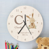 Hessian Rabbit - Personalised Wall Clock - Personalised Memento Company - Junior Bambinos
