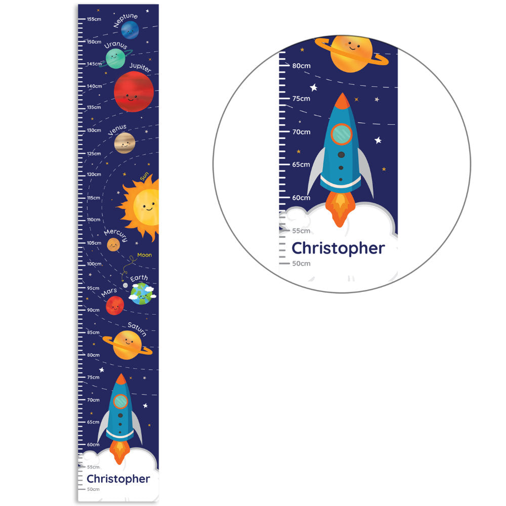 Personalised Solar System Height Chart - Personalised Memento Company - Junior Bambinos
