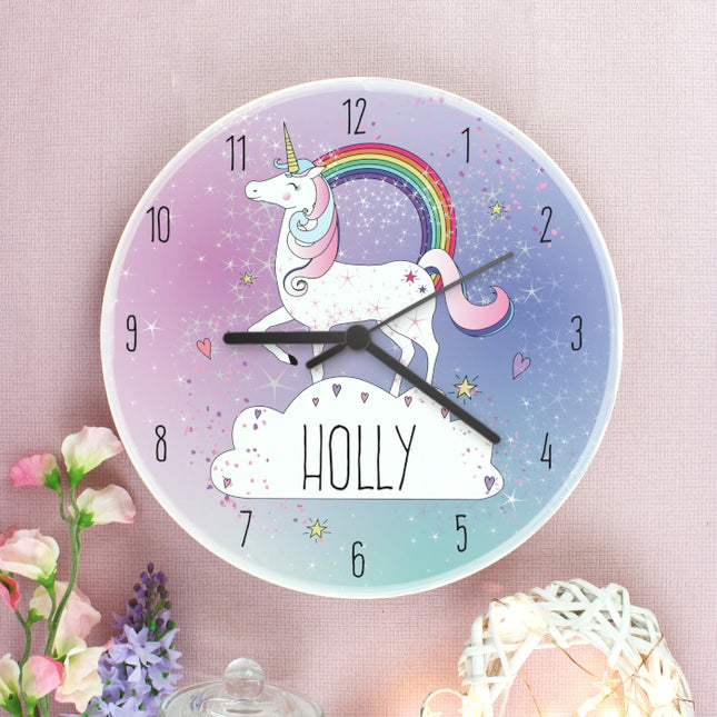 Personalised Unicorn Wall Clock - Personalised Memento Company - Junior Bambinos