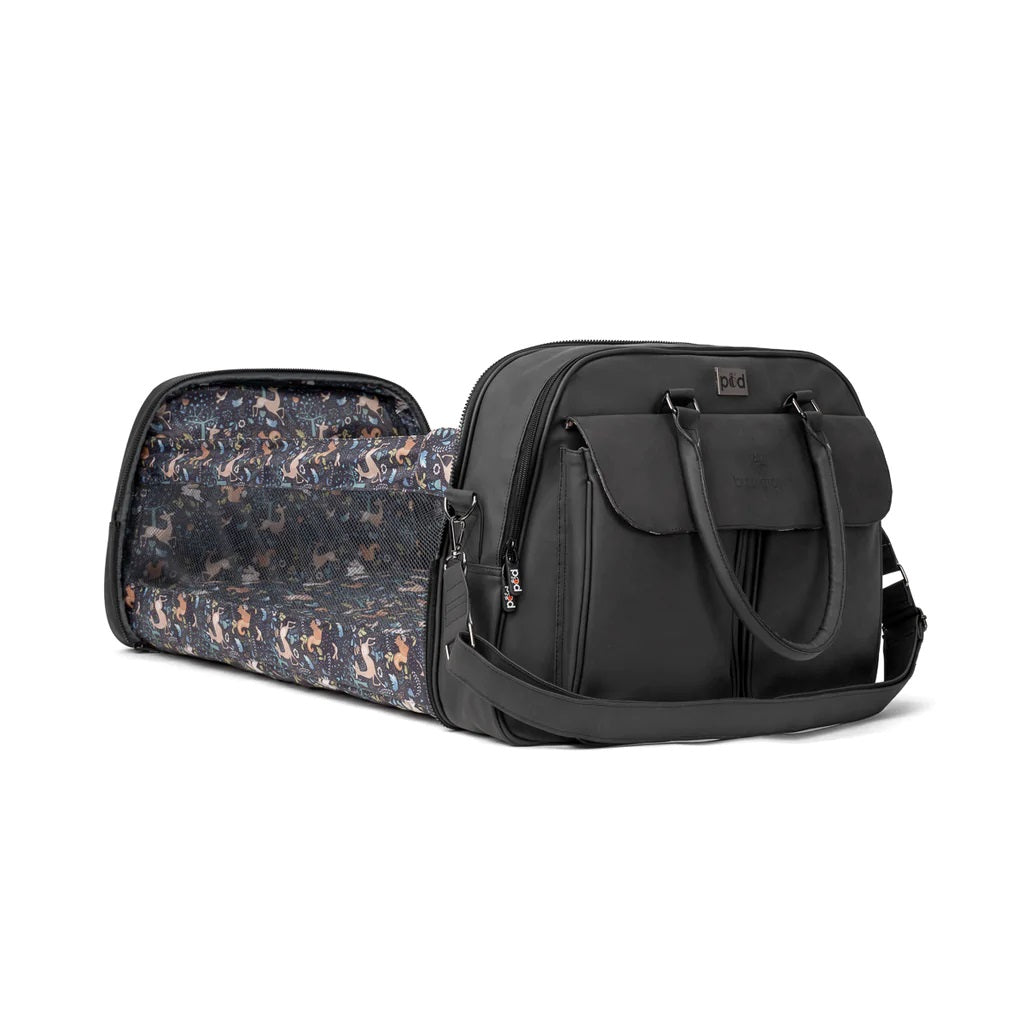 Pod ® Changing Bag & Travel Crib - Black Vegan Leather