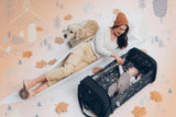 Pod ® Changing Bag & Travel Crib - Black Vegan Leather