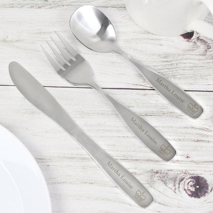Princess - Personalised 3 Piece Cutlery Set - Junior Bambinos