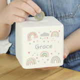Rainbow Money Box - Personalised