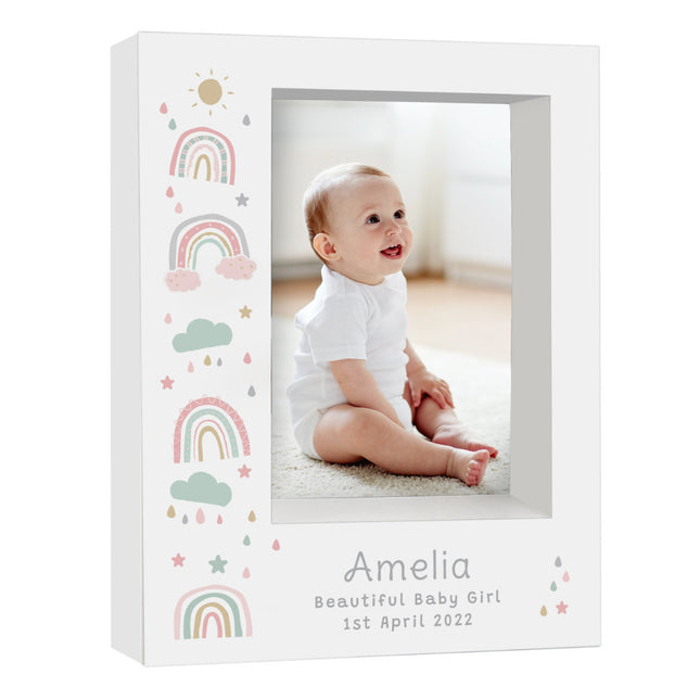 Personalised Photo Frame - Rainbows