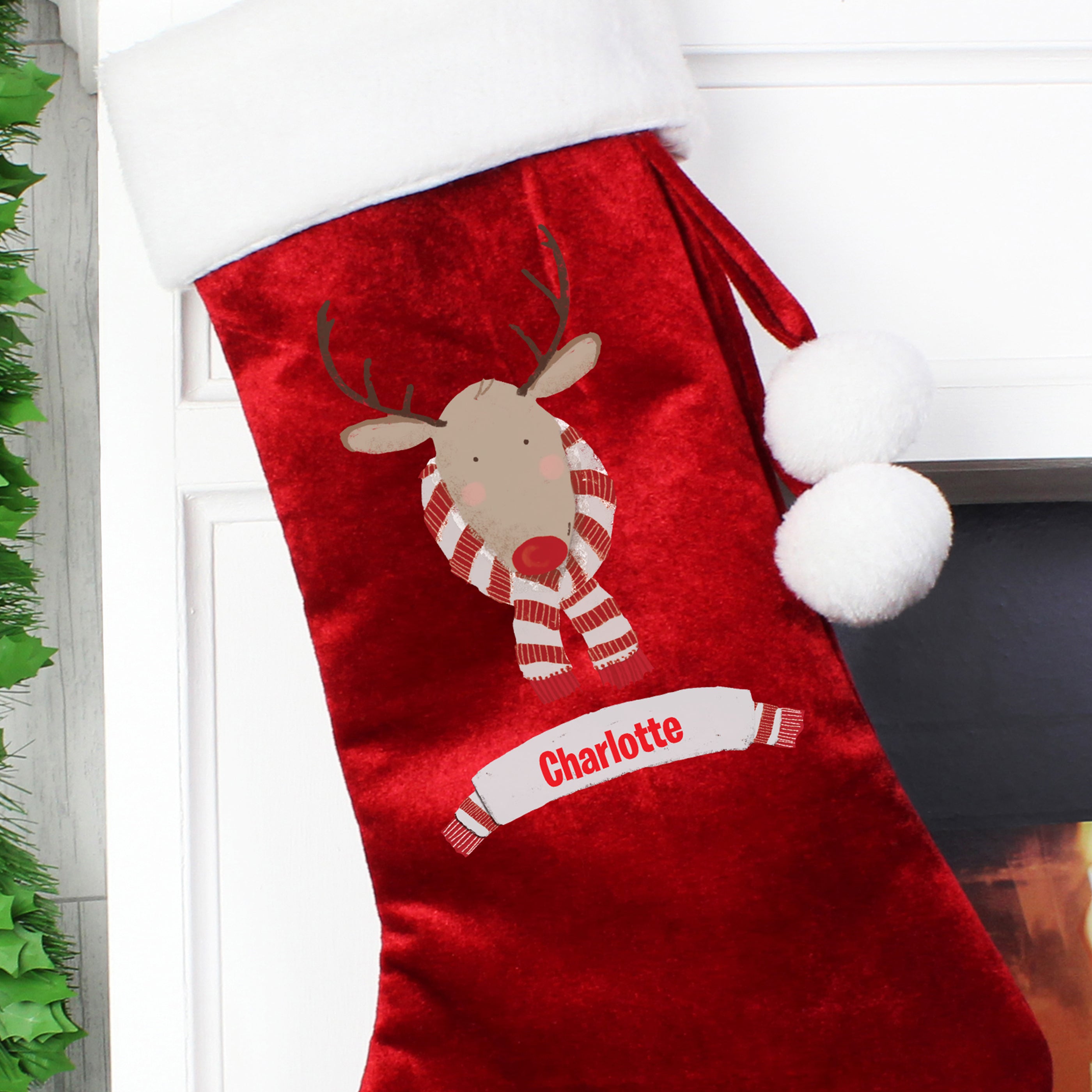 Reindeer - Personalised Christmas Stocking - Personalised Memento Company - Junior Bambinos