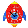 Personalised Rocket Wooden Wall Clock - Personalised Memento Company - Junior Bambinos