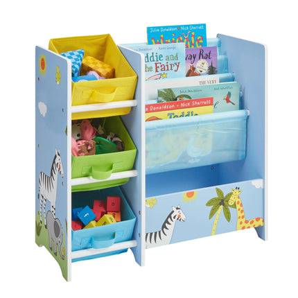 Safari Book Display with Storage Bins