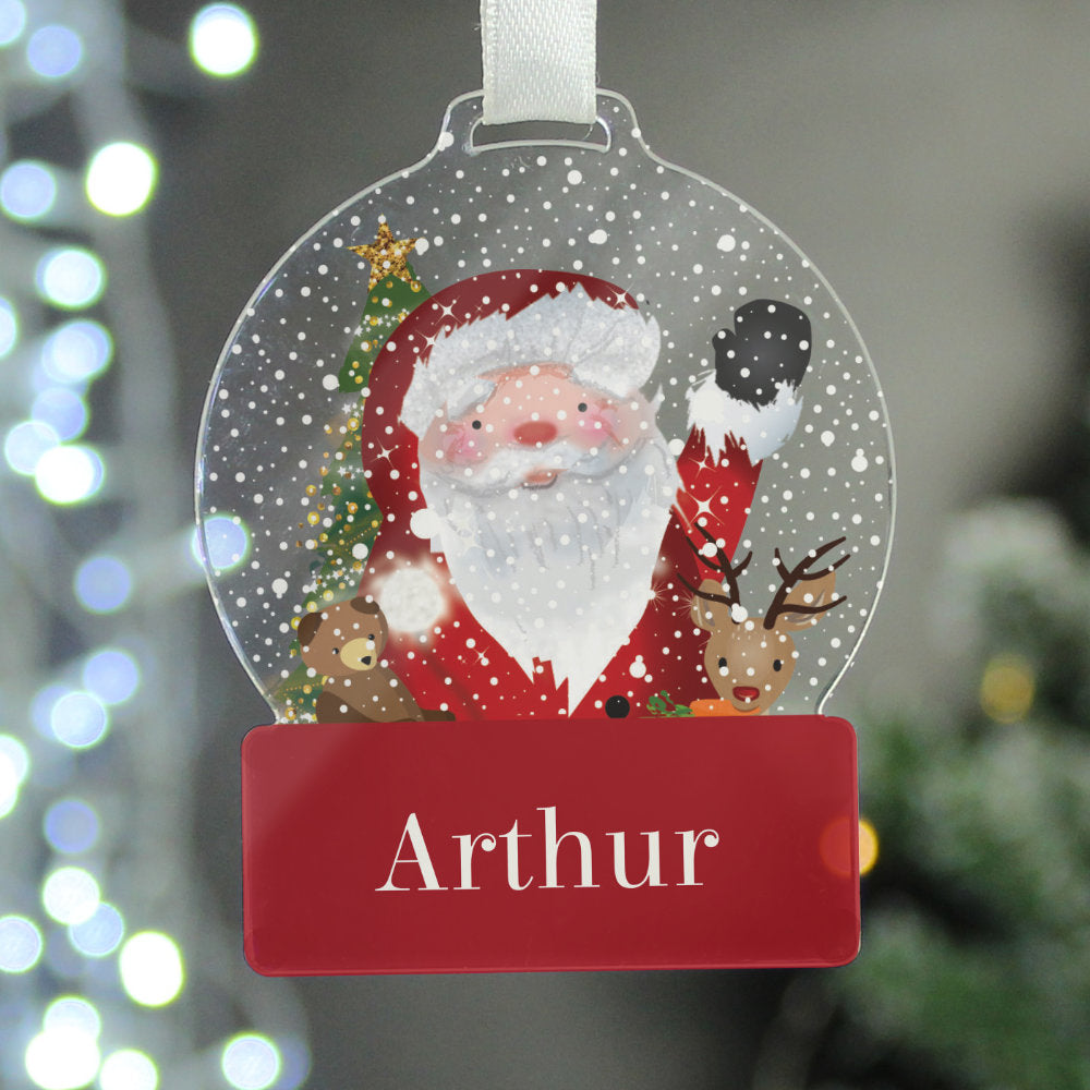 Santa - Acrylic Bauble - Personalised