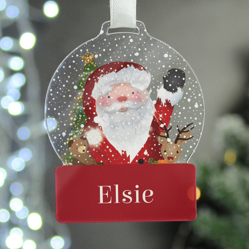 Santa - Acrylic Bauble - Personalised