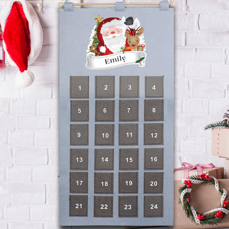 Santa Felt Advent Calendar - Personalised - Personalised Memento Company - Junior Bambinos