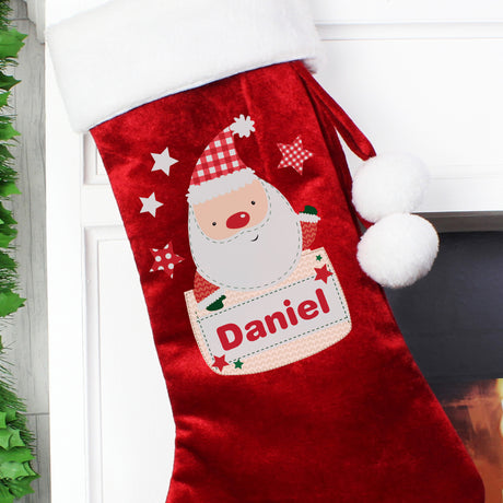 Pocket Santa - Personalised Christmas Stocking - Personalised Memento Company - Junior Bambinos